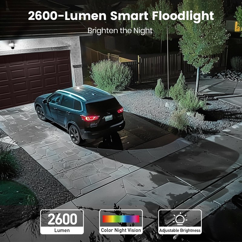 Floodlight Camera Wired, 3K UHD Security Camera Outdoor, 360° Coverage Survei... gallery