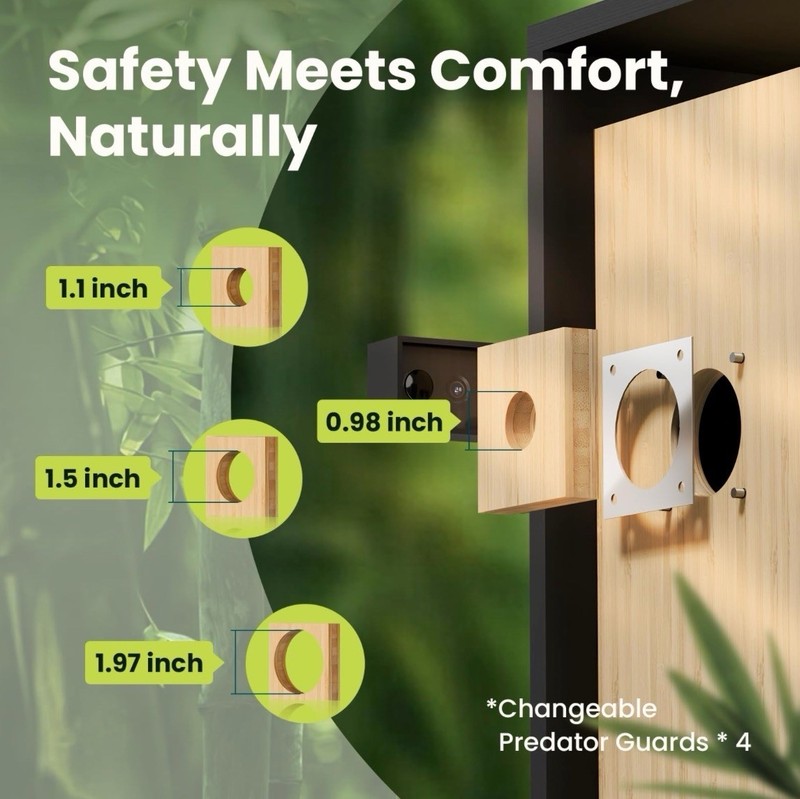 Birdfy Smart Bird House Nest Duo 2025 Dual Camera Solar AI Bamboo WiFi 1080P gallery