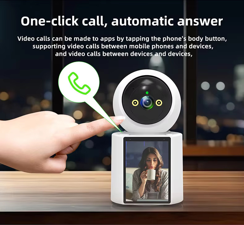 3MP 2-Way 2K Video Call Indoor Security Camera/2.8Inch Screen/One-Button Call gallery