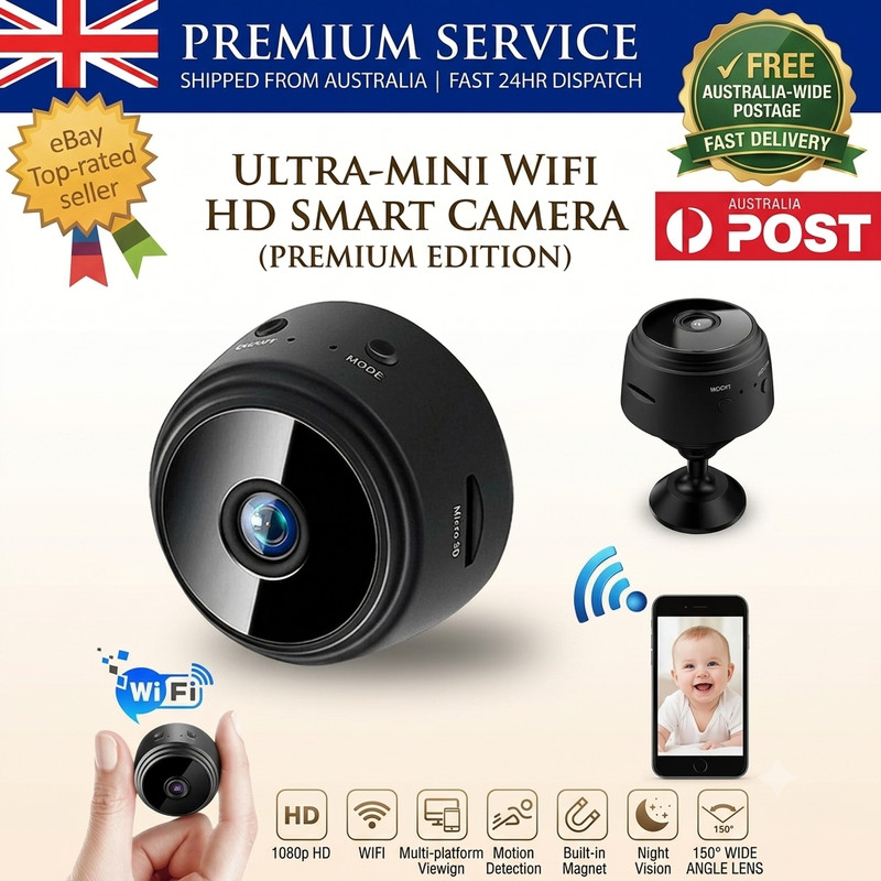 Mini Wifi Wireless IP Surveillan Camera 1080P HD Security Cam Network Monitor AU