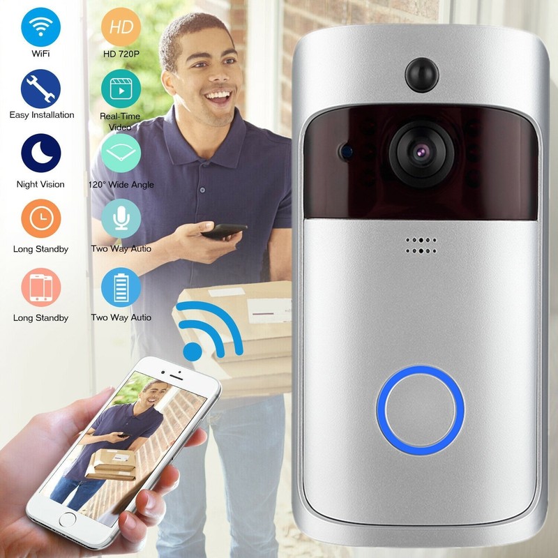 Wireless WiFi Video Doorbell Two-Ways Smart Phone Door Ring Security Camera Bell gallery