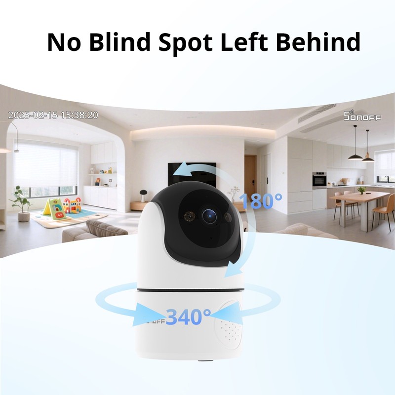 SONOFF CAM-PT2 Wi-Fi Smart Indoor Security Camera, Smart Night Vision, 360° View gallery