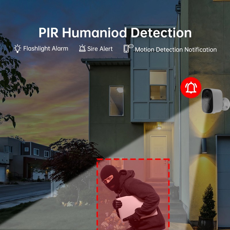 Wireless Outdoor Wifi Solar Camera 4MP PIR Human Detection CCTV Security Cameras gallery