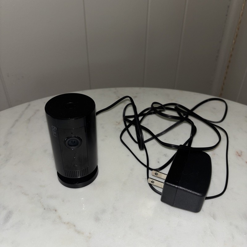 Ring Indoor Cam, Home or business security in 1080p HD video, Black - USED gallery