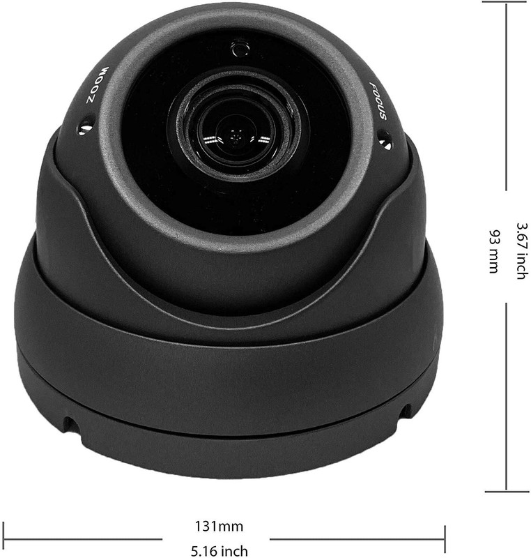 HD-TVI 1080P Security Camera, CVBS/TVI/AHD/CVI 2.8-12mm Day/Night Outdoor Black gallery