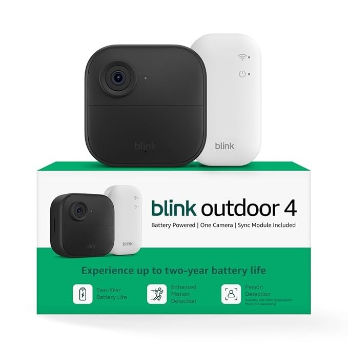 2023 Blink-Outdoor 4 (4th Gen) with Sync Module Core – Black(B0B1N7LJD3)