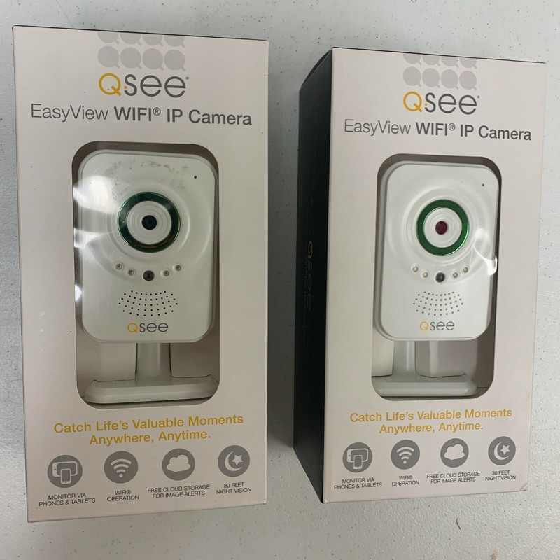 LOT of 2 NEW Q-See WiFi IP Camera Easy View Night Vision QN6401X surveillance
