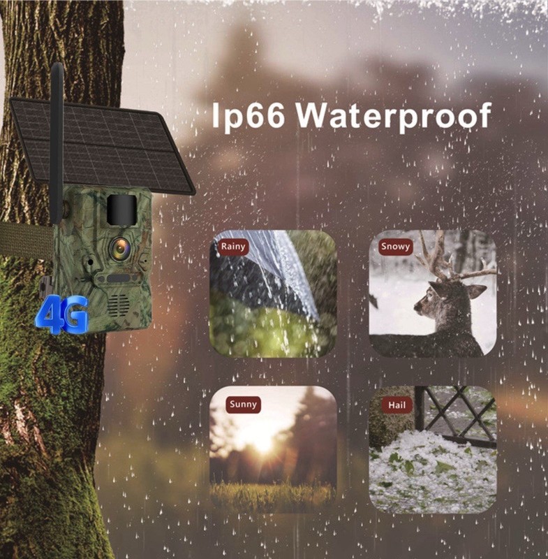 4G SOLAR GPS Hunting Security 3MP TRAIL Camera, AI 25m Detection,2-Way Audio,App gallery