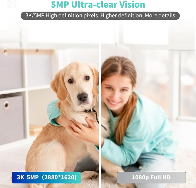 🔥Security Camera 5MP 5G & 2.4G WiFi 360° Pan 3K Human Pet Motion Det BNWT🔥 gallery