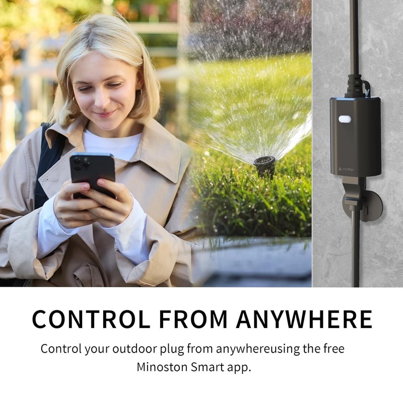 Minoston MP22M Outdoor Plug, Matter IP65 15A gallery
