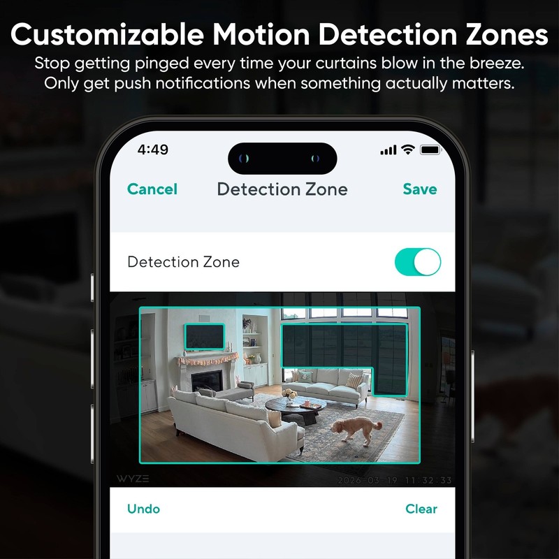 Wyze - Indoor Cam Pan 2K Indoor Pan/Tilt Wired Security Camera with Motion Tr... gallery
