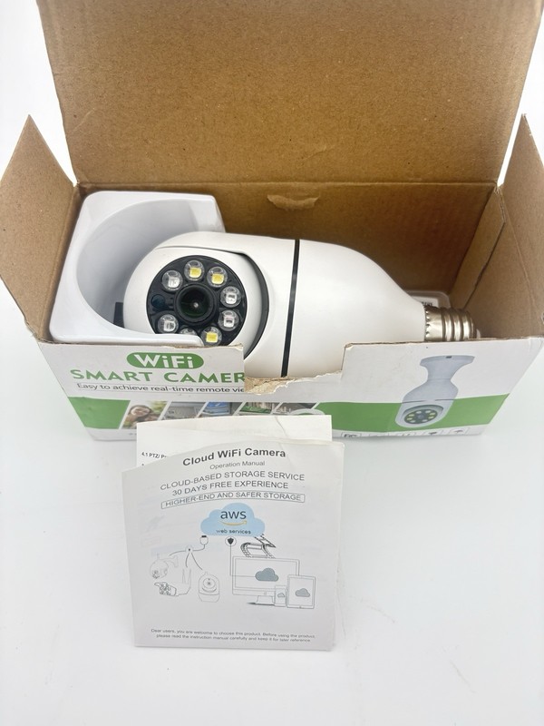 WI-FI SMART CAMERA Real Time Remote Viewing. Open Box