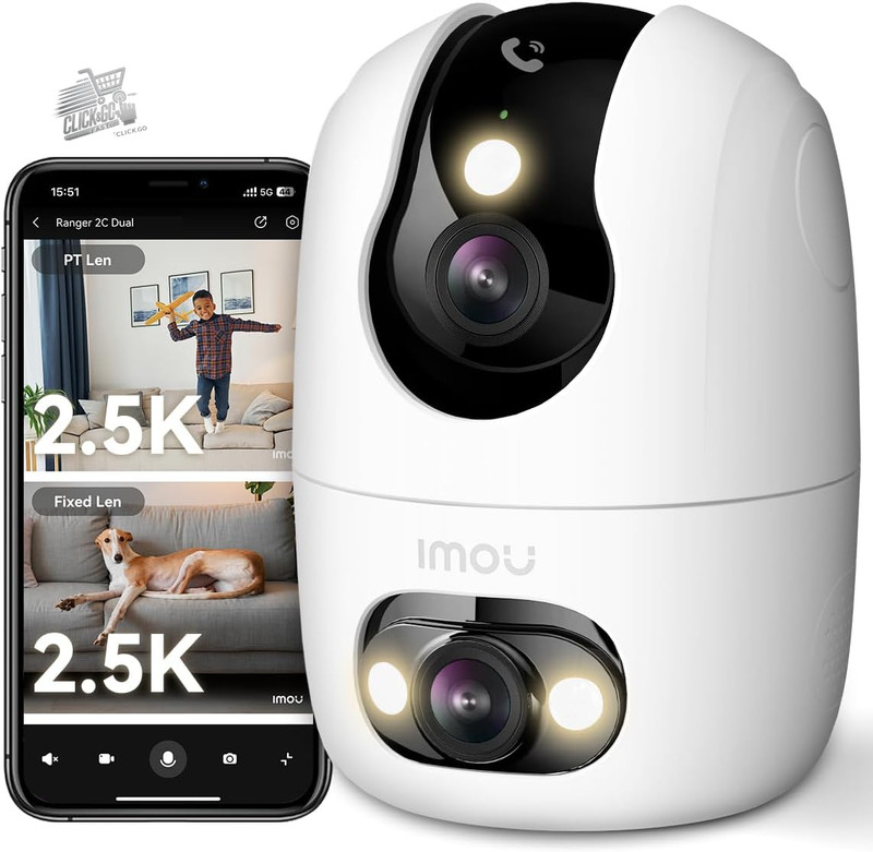 Indoor Wi-Fi Camera 4K 8MP Dual Optics Video Surveillance 5G AI Home
