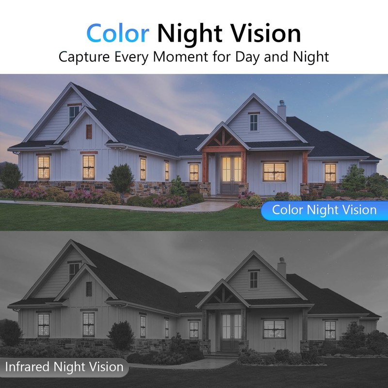White 2 Pack Wireless Security Cameras 2K Outdoor IP66 Waterproof Battery gallery