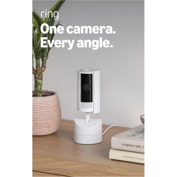 Ring Pan-Tilt Indoor Cam (newest model), See all around your home or business wi