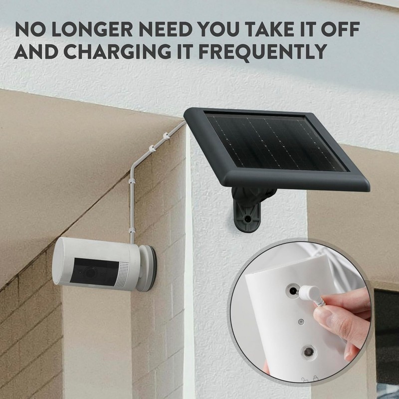 YUELAN Ring Solar Panel (2nd Generation), 5W for Stick Up Cam, Stick Up Cam Pro, gallery