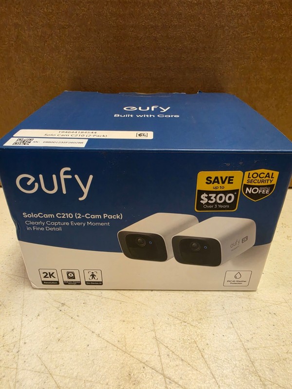 Eufy SoloCam C210 2-Cam Pack 2K Outdoor Security Camera System No Monthly Fee