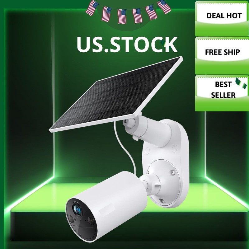 NEW SolarCam 1080p Security Camera Wireless Outdoor Battery Solar Detection