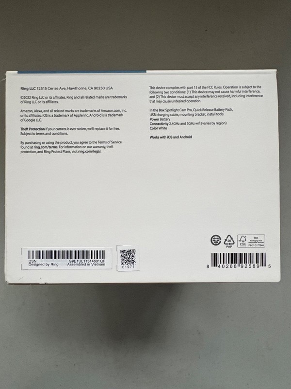 Ring Spotlight Cam Pro (Battery) Outdoor — Factory Sealed — 2 Batteries Included gallery