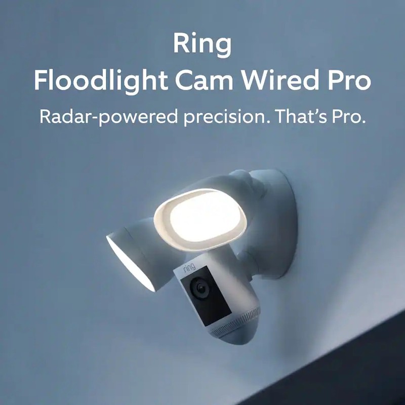 BRAND NEW Ring Floodlight Cam Wired Pro with Bird’s Eye View and 3D Motion gallery