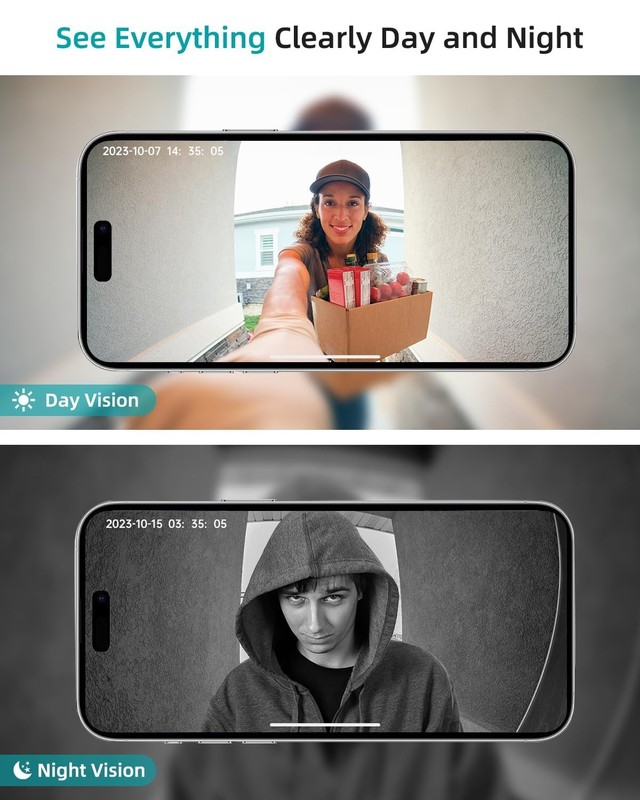 2K Wireless Doorbell Camera No Subscription, Battery Powered gallery
