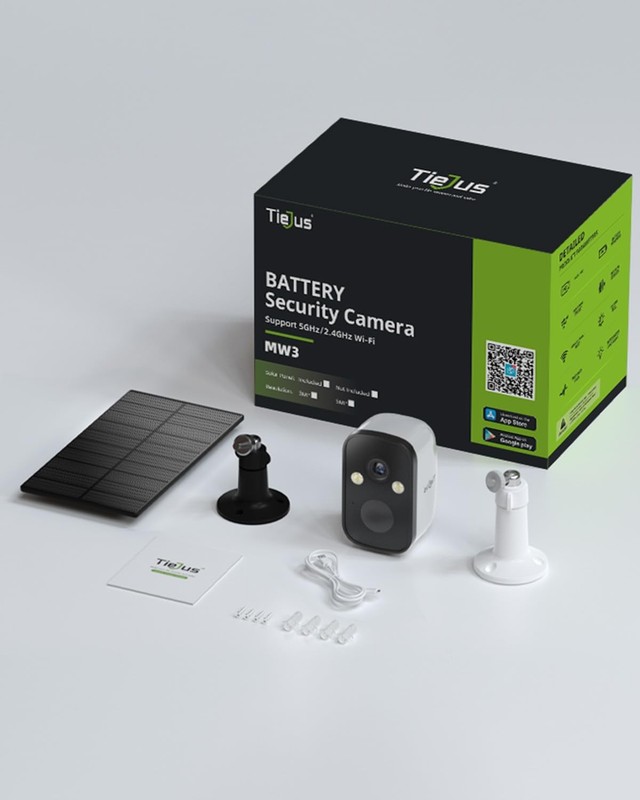 2K Solar Security Cameras Wireless Outdoor, 2.4G/5G WiFi, Powered by Sun Rech... gallery