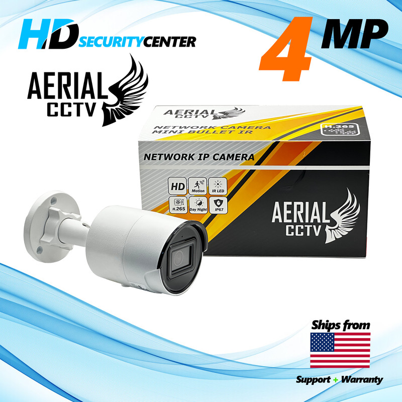 Aerial CCTV HR1043G0-IUF 4MP Fixed Bullet Network IP 2.8mm Camera