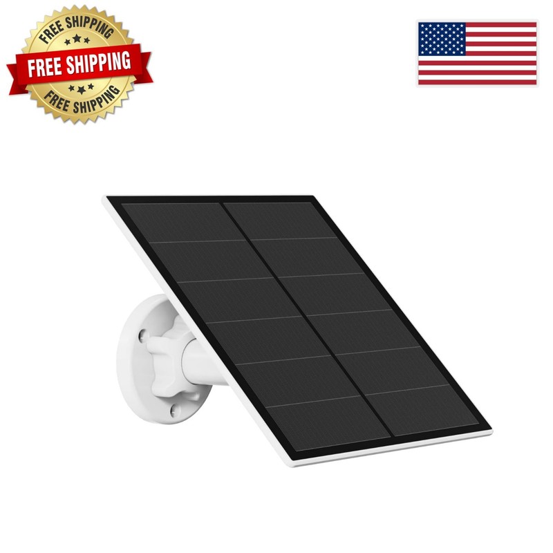360° Adjustable 5W Solar Panel with USB Charger for Outdoor Security Cameras
