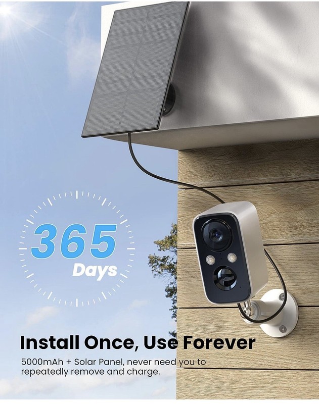 2022 Security Camera Wireless Outdoor w/ Solar Panel, FOAOOD DF220, New gallery