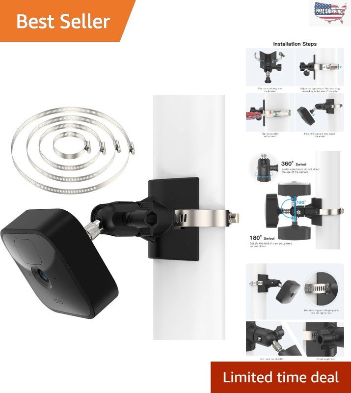 Compact Blink Outdoor Camera Mount: Adjustable Angle and Multiple Installations