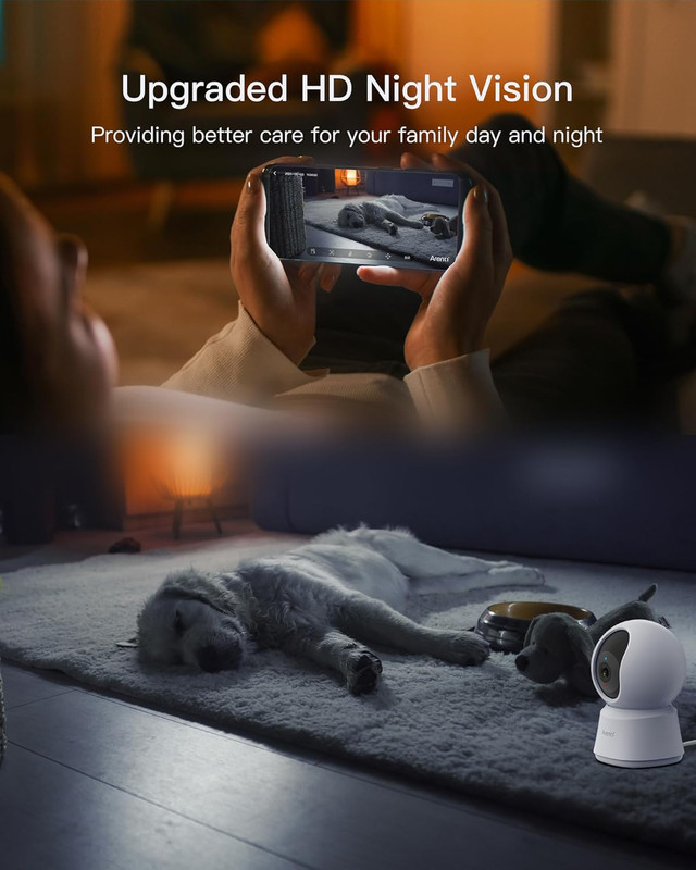 5G Indoor Security Camera, 4MP Pet Camera with Speaker for Dog/Cat, Baby Monitor gallery