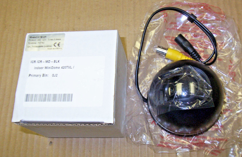NEW ICR125 DC 12V 3.6mm LENS NTSC SYSTEM INDOOR MINI DOME CAMERA ICR-MD-BLK