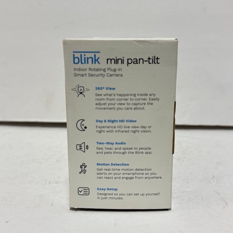 Blink Mini Pan Tilt Security Camera Wired Indoor Black Rotating - Open Box!! gallery
