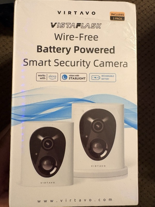 X 2 VistaFlask 2K Security Cameras Wireless Outdoor, Battery Powered, AI Motion