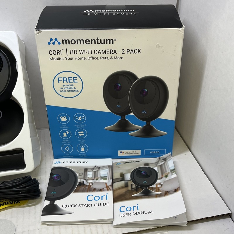 Momentum Cori HD WiFi Camera 2 Pack MOCAM SIG02 NEVER USED Home Security gallery