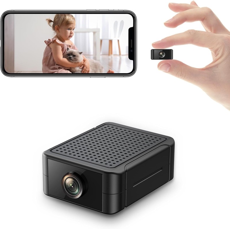 Liretope 4K HD WiFi Indoor Pet Security Camera w/ Night Vision Motion Alert App
