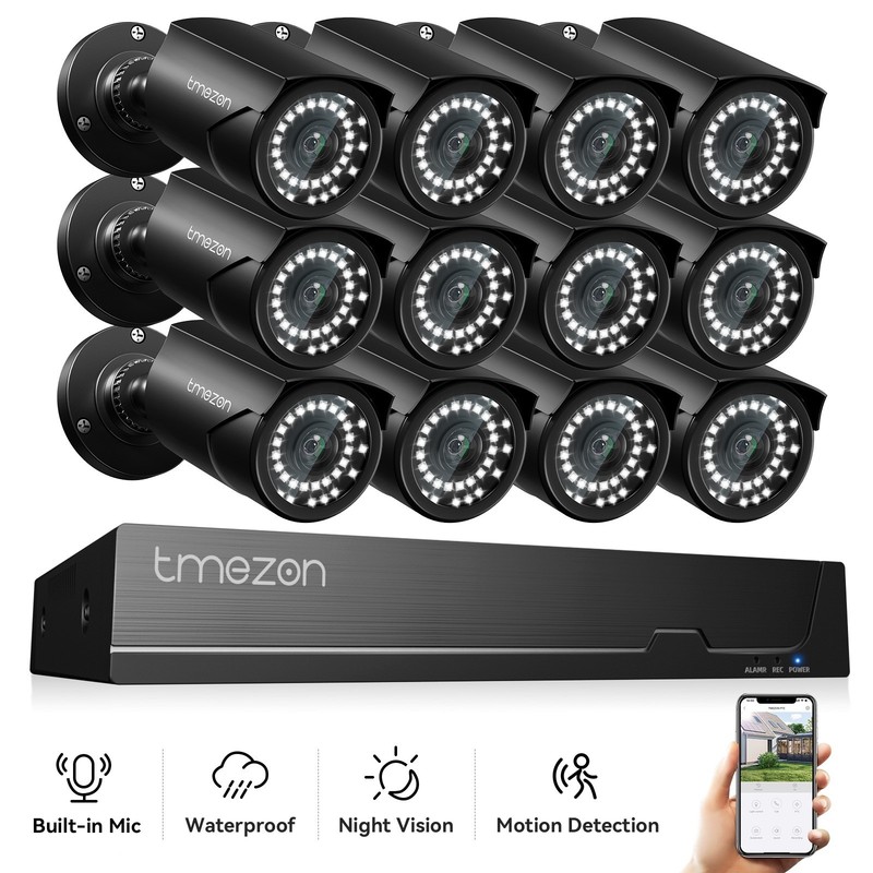 4K 8MP Security Camera System 16CH PoE NVR Wide Angle for Home Security IP66 gallery