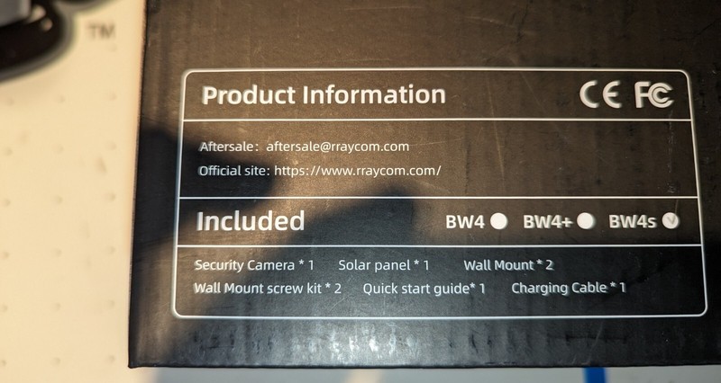 NEW Rraycom Security Camera Outdoor Wireless,2K Battery Powered, bw4s, black NIB gallery