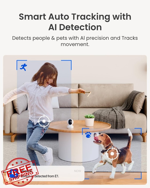 REOLINK E1 2K Indoor WiFi 6 Camera White gallery