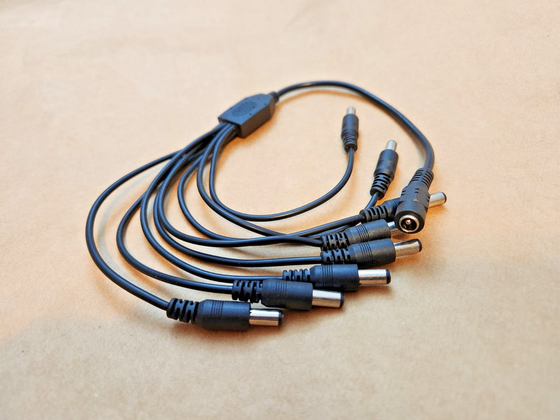 1 to 8 Port Power Split Adapter Cable for CCTV Security Surveillance Camera gallery