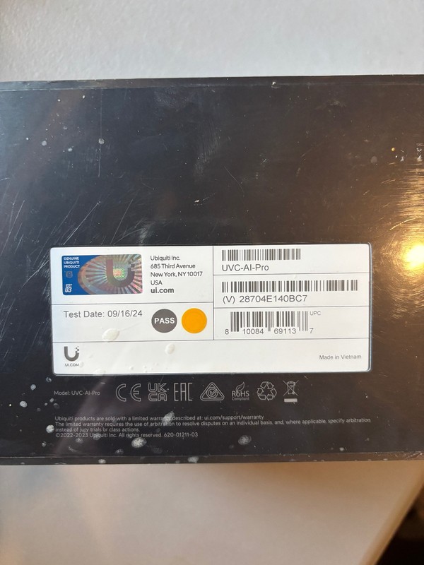 Ubiquiti AI Pro unifi (UVC-AI-Pro) – NEW IN-BOX. 4K POE