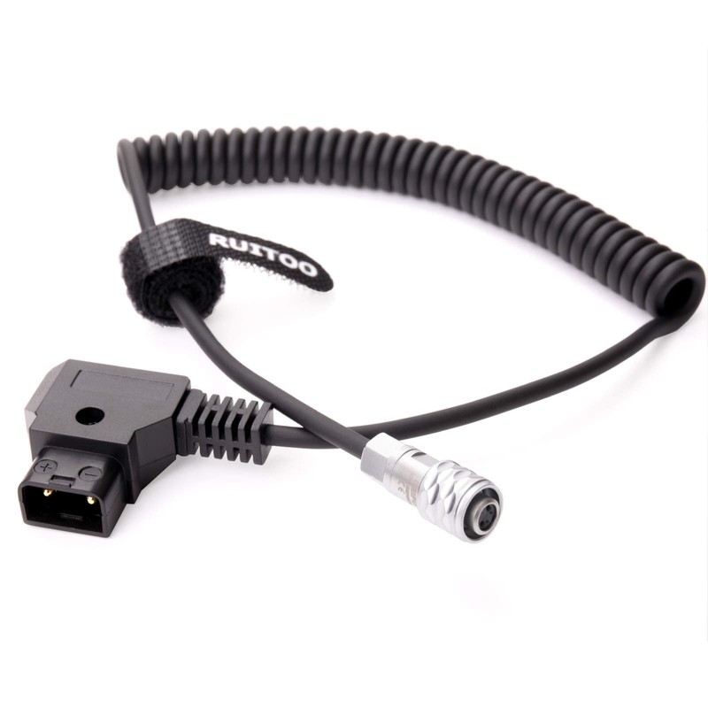 BMPCC 4k/6k Coiled Cord Power Cable DTap Plug Weipu SF6 2 Pin Female Camera gallery