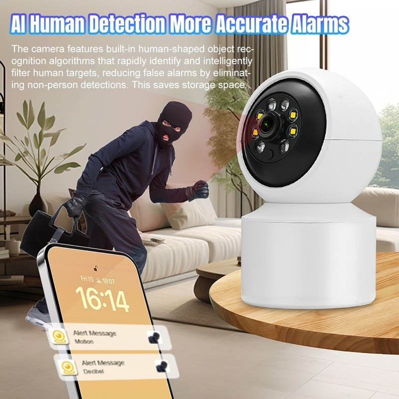 1080P Wireless Security Camera Indoor Smart WiFi Home PTZ IP Cam Night Vision gallery