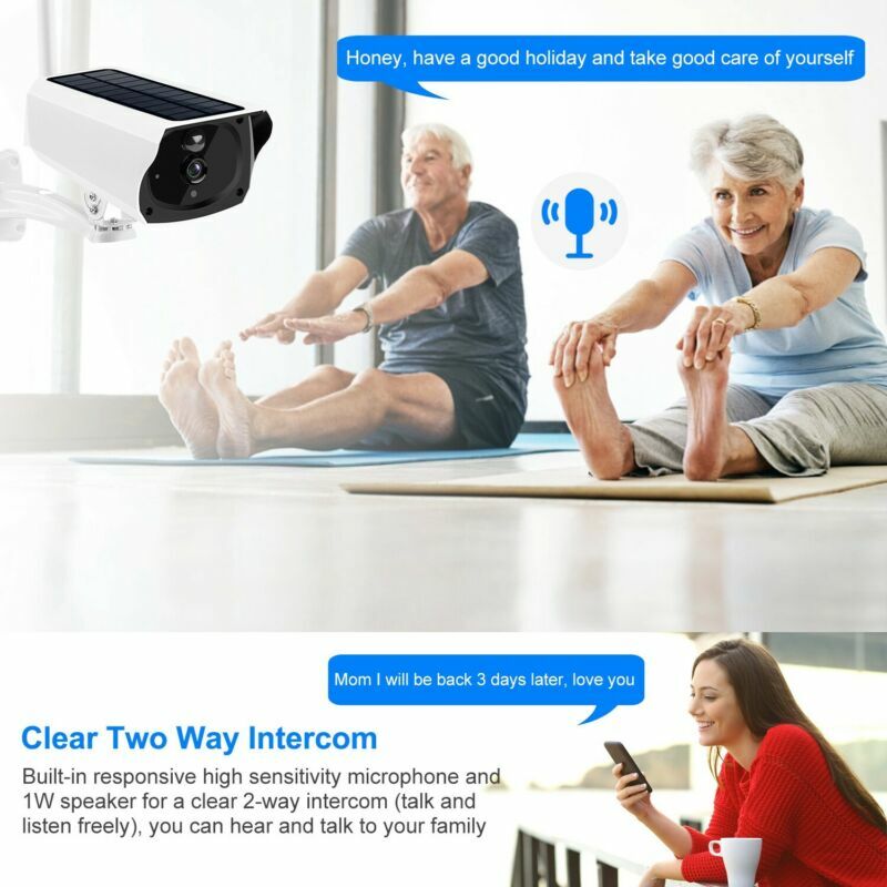 1080P HD Solar Powered WiFi IP Camera Outdoor Wireless Security Night Vision Cam gallery