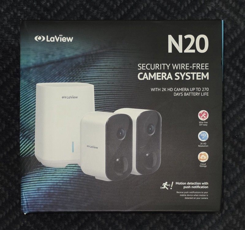 Laview 3MP Wireless Camera Outdoor Security 2 Pack 2K Battery Powered WiFi C