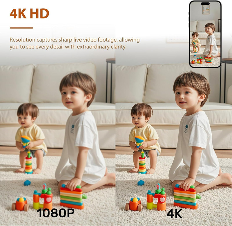 2026 5G Mini HD Security Camera - 100 Days Battery, Night Vision, Motion Detecti gallery