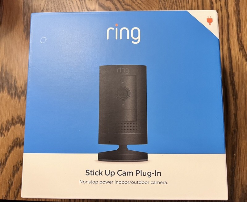 Ring Stick Up Plug-in 1080p HD Security Camera – Black