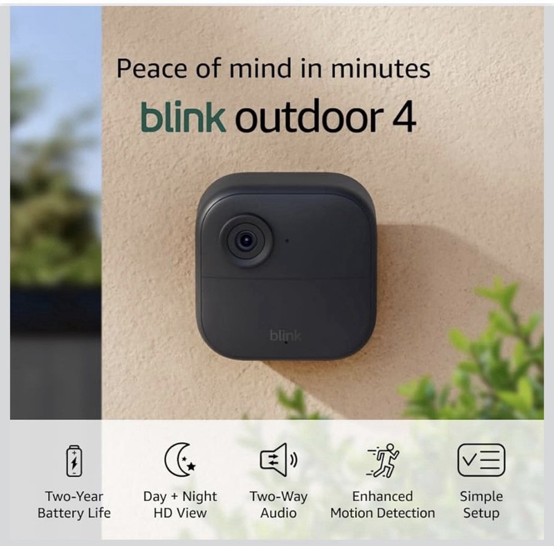 Blink Outdoor 4 – Wireless smart security camera, two-year battery- 5 pack