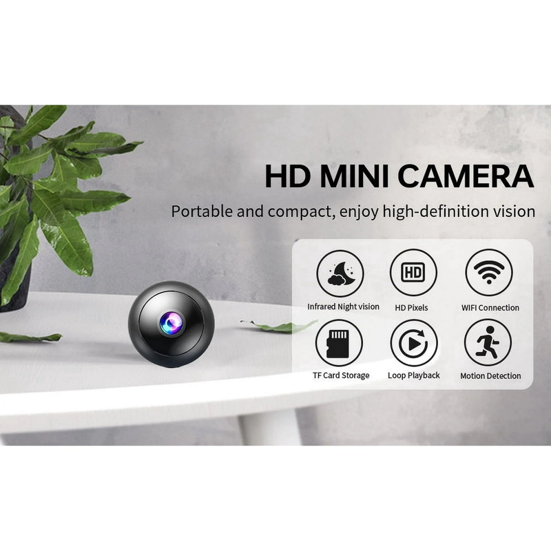 2PC Wireless Wifi Security Camera Home Indoor Outdoor Camera House Cam 1080P Car gallery