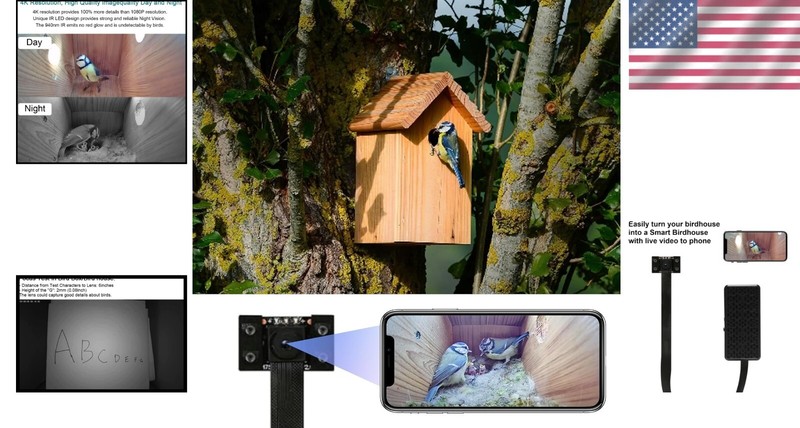Easy-Install WiFi Birdhouse Camera with Night Vision and Motion Detection gallery